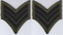 Load image into Gallery viewer, 2x FASHION TSHIRT US ARMY CAMOUFLAGE SERGEANT STRIPES IRON SEW ON PATCH UKSELLER
