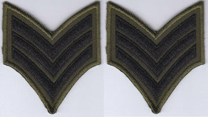 2x FASHION TSHIRT US ARMY CAMOUFLAGE SERGEANT STRIPES IRON SEW ON PATCH UKSELLER