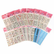 Load image into Gallery viewer, 5x large sheets of nail art water transfer various designs approx 600+ stickers
