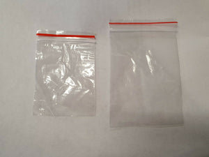 100x CLEAR PLASTIC GRIP & SELF SEAL PLASTIC BAGS RE-USEABLE 2 SIZES:7x5cm 9x6cm