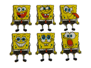 SPONGEBOB SQUARE PANTS CARTOON IRON ON SMOOTH HEAT TRANSFER PATCH 4 CLOTHES BAGS