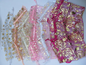 PREMIUM QUALITY ORGANZA GIFT BAGS WEDDING FAVOUR VARIOUS COLOURS 7cmx7cm UK SELL