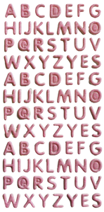 Pink Puffy 3D Glitter alphabet letters or numbers decal stickers for Craft Kids