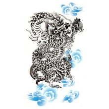 Load image into Gallery viewer, BOYS MENS LARGE BLACK ARTY CHINESE DRAGON TEMPORARY TATTOOS
