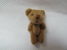 Load image into Gallery viewer, TINY MINIATURE HANDMADE CUTE JOINTED TEDDY BEAR 4cm MOBILE BAG CHARM UK SELLER
