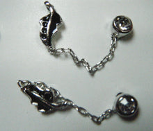 Load image into Gallery viewer, PAIR LADIES MULTI 2 EAR HOLE PUNK GOTH PIERCED EARRINGS LEAVES &amp; DIAMONTE UKSELL
