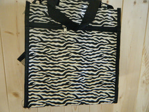 WATERPROOF SILKY ECO LUNCH SHOPPING TRAVEL BAG ZEBRA LEOPARD PRINT RED SPOTTED