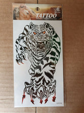 Load image into Gallery viewer, LARGE SHEET MEN&#39;S TEMPORARY TATTOOS TIGERS BLACK SKETCH DESIGN UKSELLER FREE P&amp;P
