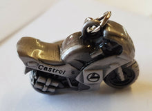 Load image into Gallery viewer, GREY or SILVER SOLID METAL RACING MOTOR BIKE KEYRING FOB UKSELLER MENS GIFT IDEA
