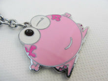 Load image into Gallery viewer, LARGE CUTE WINKING PINK FROG ENAMEL METAL KEYRING GIFT IDEA CHARM UK SELLER
