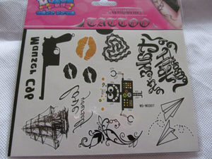 5x mixed sheets (50+ tattoos) quality arty girls boys temporary tattoos UKSeller