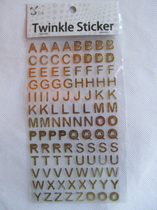 1x NUMBERS OR LETTERS GOLD/SILVER STICKERS CRAFT CARD MAKING 17cmx9cm UK SELLER