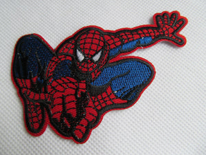 FASHION EMBROIDERY T-SHIRT MARVEL SPIDERMAN JUMPING IRON SEW ON PATCH UK SELLER