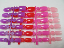 Load image into Gallery viewer, 4 SETS OF SHORT FALSE FAKE FULL COVER FRENCH NAILS &amp; GLUE 4 COLOURS UK SELLER
