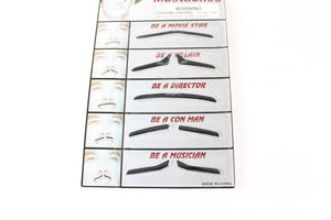 UNISEX NOVELTY FAKE JOKE FANCY DRESS PACK PENCIL THIN MOUSTACHES CON-MAN VILLAIN