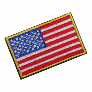 GOLD EMBROIDERY USA UNITED STATES OF AMERICA FLAG IRON SEWON JEANS CLOTHES PATCH