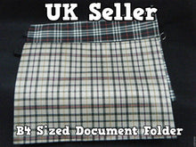 Load image into Gallery viewer, 1x STRIPE MATERIAL ZIPPY BAGS B4 SIZE FILE STORAGE DOCUMENT ART SCHOOL FOLDER
