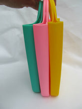 Load image into Gallery viewer, LADIES BRIGHT NEON FASHION SILICONE HANDBAG CLUTCH PURSE, 3 COLOURS: PINK YELLOW
