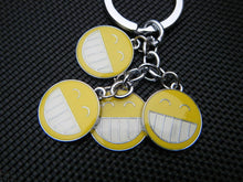 Load image into Gallery viewer, SMILEY FACE 4 PIECE KEYRING HANDBAG CHARM GIFT UKSELLER
