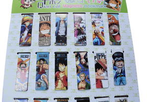 2x Novelty Anime One Piece Zoro Luffy Magnetic Bookmark Page Markers Free UK P&P