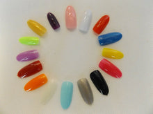 Load image into Gallery viewer, 100 x OVAL FALSE FAKE ACRYLIC FRENCH FULL COVER NAILS 15+ COLOURS UK SELLER

