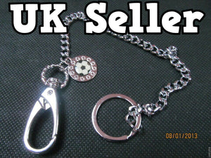 LONG FOOTBALL THEME FASHION 32cm LONG METAL KEYCHAIN BIKER PUNK KEYRING UKSELLER