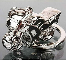 Load image into Gallery viewer, GREY or SILVER SOLID METAL RACING MOTOR BIKE KEYRING FOB UKSELLER MENS GIFT IDEA
