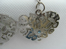 Load image into Gallery viewer, SET OF 2 LOVERS COUPLES DIAMONTE HEART SOLID METAL KEYRING GIFT CHARM UK SELLER

