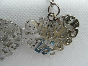 SET OF 2 LOVERS COUPLES DIAMONTE HEART SOLID METAL KEYRING GIFT CHARM UK SELLER
