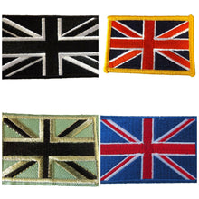 Load image into Gallery viewer, 5 DESIGNS OF EMBROIDERY CLOTH UNION JACK BRITISH FLAG IRON SEW ON JEANS CLOTHES
