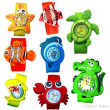 Load image into Gallery viewer, 1x BOY or GIRL KIDS SLAP ON SNAP BAND SILICONE RUBBER BAND WRIST WATCH UK SELLER
