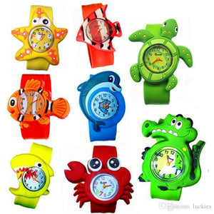 1x BOY or GIRL KIDS SLAP ON SNAP BAND SILICONE RUBBER BAND WRIST WATCH UK SELLER