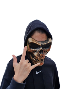 3/4 Face Skull Kids Adults Unisex Fancy Dress Costume Mask Paintballing Free P&P
