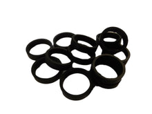 Load image into Gallery viewer, 12x COLOURFUL BLACK or WHITE UNISEX FASHION RUBBER SILICONE FINGER BAND RINGS UK

