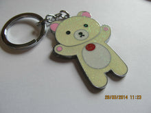Load image into Gallery viewer, 1x CUTE ANIMATED TEDDY BEARS 4 COLOURS ENAMEL KEYRING HANDBAG CHARM GIFT IDEA
