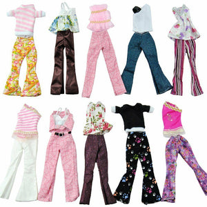 12" DOLL'S SIZED DRESS 5x TROUSER CLOTHING OUTFITS 1x COAT & 10x SHOES UKSELLER