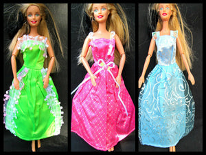 12" SINDY DOLL SIZE TOYS CLOTHING OUTFIT LONG DRESS BALL GOWN WEDDING UK SELLER