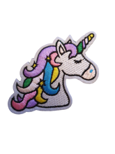 Load image into Gallery viewer, CUTE COLOURFUL UNICORN KIDS IRON ON CLOTH EMBROIDERY PATCH CLOTHES BAGS 5.5cm
