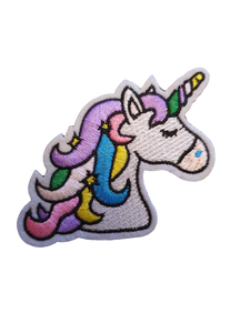 CUTE COLOURFUL UNICORN KIDS IRON ON CLOTH EMBROIDERY PATCH CLOTHES BAGS 5.5cm