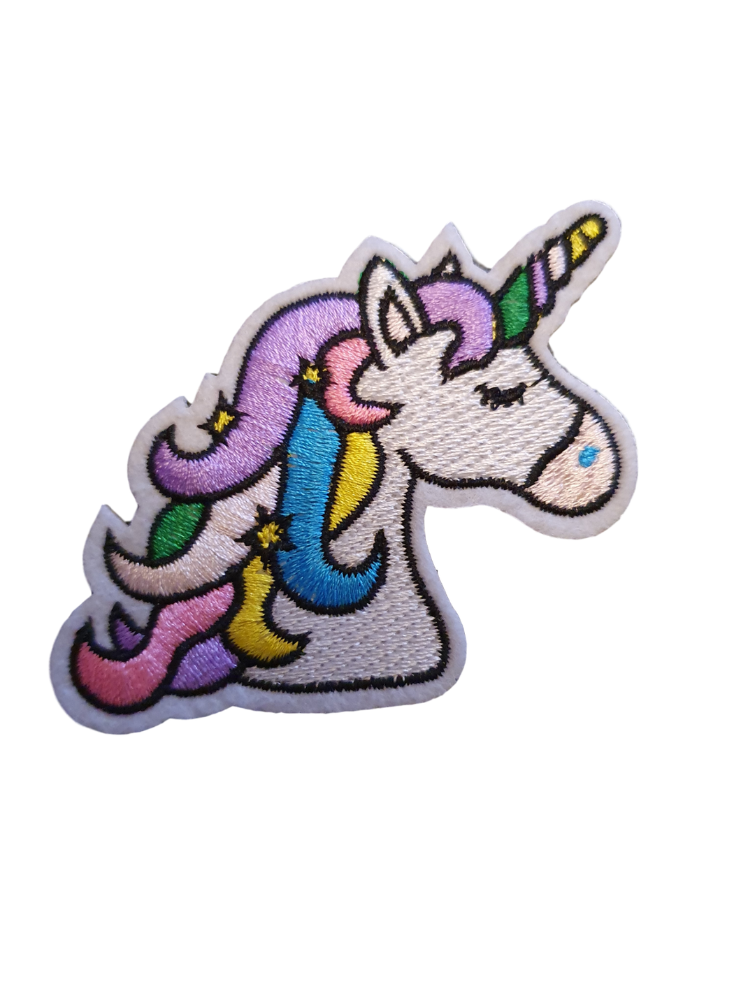 CUTE COLOURFUL UNICORN KIDS IRON ON CLOTH EMBROIDERY PATCH CLOTHES BAGS 5.5cm