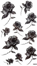 Load image into Gallery viewer, LADIES GIRLS BUTTERFLY BLACK RED ROSES CELTIC VINE VARIOUS TEMPORARY TATTOOS UK
