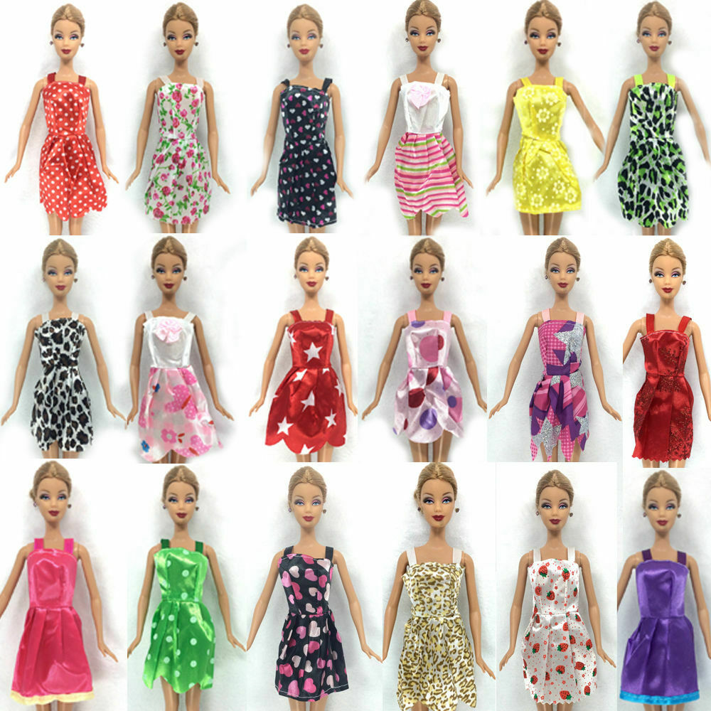 10x Doll Dresses Clothes set Made for Princess Barbie or 