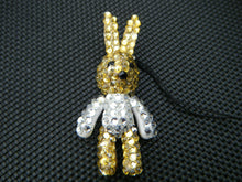 Load image into Gallery viewer, BLING JEWEL DIAMONTE SILVER GOLD BUNNY RABBIT MOBILE PHONE HANDBAG CHARM UKSELL
