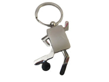 Load image into Gallery viewer, SILVER COLOUR METAL SOCCER FOOTBALL PLAYER &amp; BALL KEYRING GIFT IDEA UK SELLER
