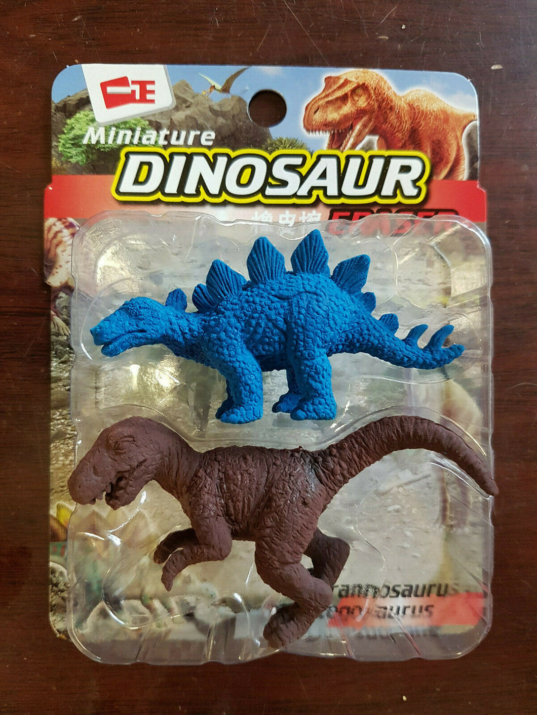 SET OF 2 NOVELTY DINOSAUR T-REX PREHISTORIC ERASERS UK SELLER FREE UK P&P