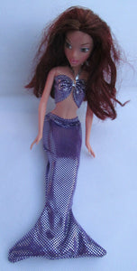 DOLL'S SIZE CLOTHING DRESS PRINCESS MERMAID 2 PIECE OUTFIT 3 COLOURS UK SELLER