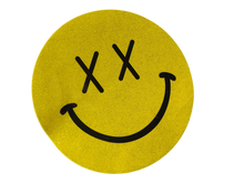 Load image into Gallery viewer, LARGE YELLOW SMILEY HAPPY FACE HEAT TRANSER IRON ON SMOOTH LOGO PATCH CLOTHES
