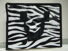 Load image into Gallery viewer, RECYCLED ECO FRIENDLY ANIMAL ZEBRA PRINT LUNCH SHOPPING TRAVEL BAG FREE UK POST
