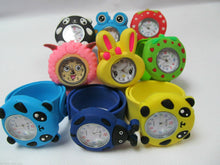 Load image into Gallery viewer, 1x BOY or GIRL KIDS SLAP ON SNAP BAND SILICONE RUBBER BAND WRIST WATCH UK SELLER
