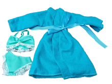 Load image into Gallery viewer, 12&quot; DOLL&#39;S SIZE LONG DRESSING NIGHT GOWN BATH ROBE VARIOUS COLOURS UK SELLER
